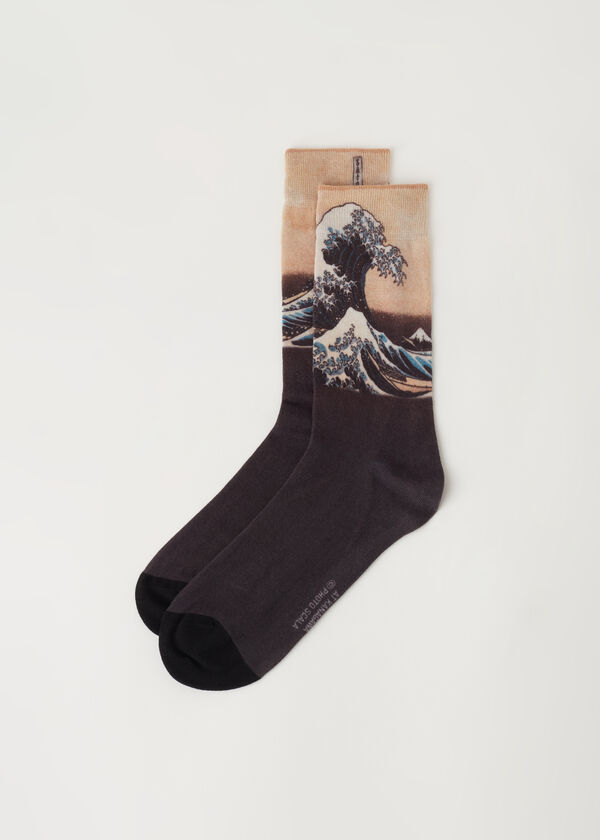 Muške kratke čarape s otiskom umjetničkog djela
