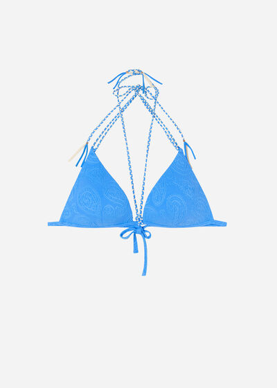 Trojuholníkový odstupňovaný vystužený vrchný diel plaviek 3D Cachemire Twist