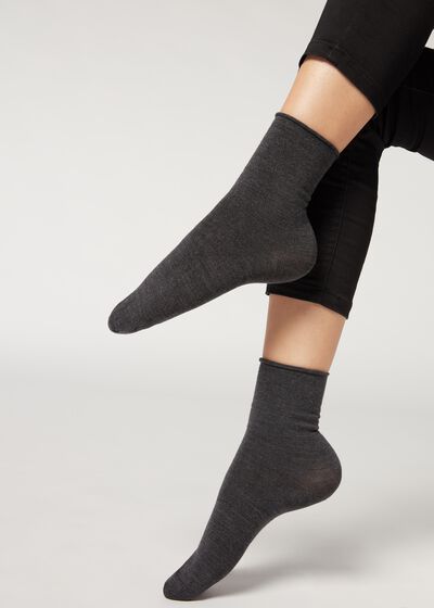 Vlnené a bavlnené nízke ponožky
