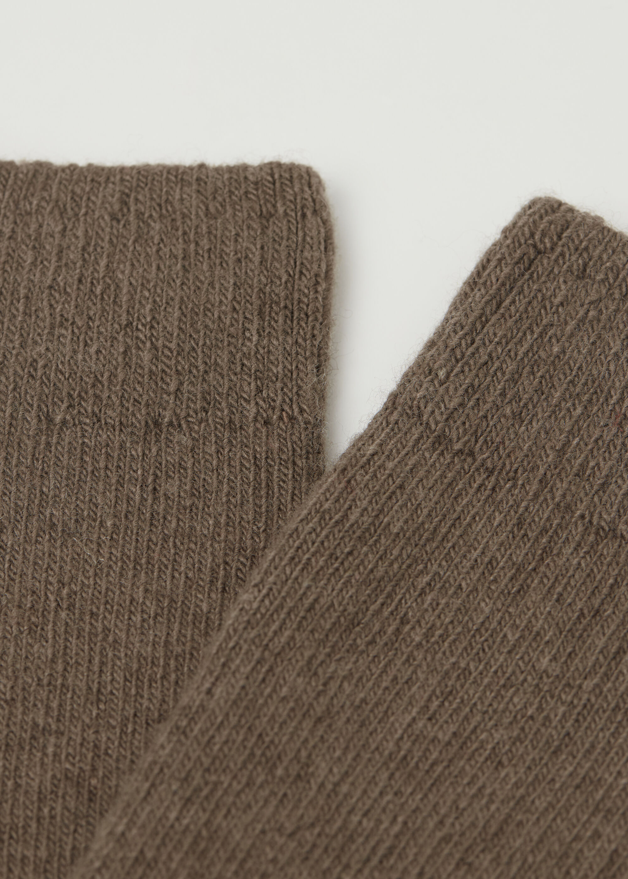 Short Ribbed Socks with Wool and Cashmere