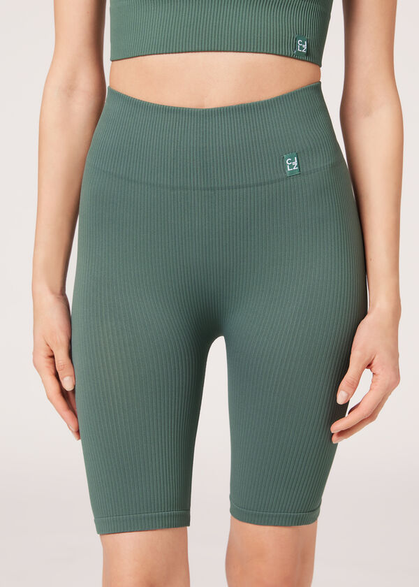 Nahtlose Sport-Radlerleggings