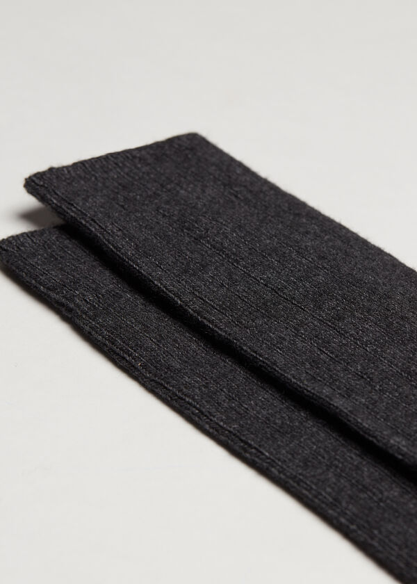 Men’s Long Ribbed Socks with Wool and Cashmere