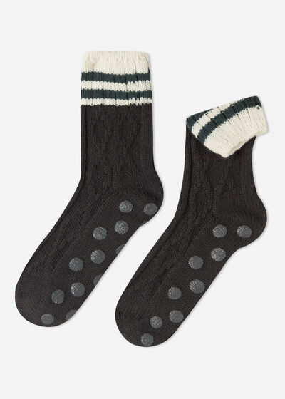 Pánske protišmykové vlnené ponožky