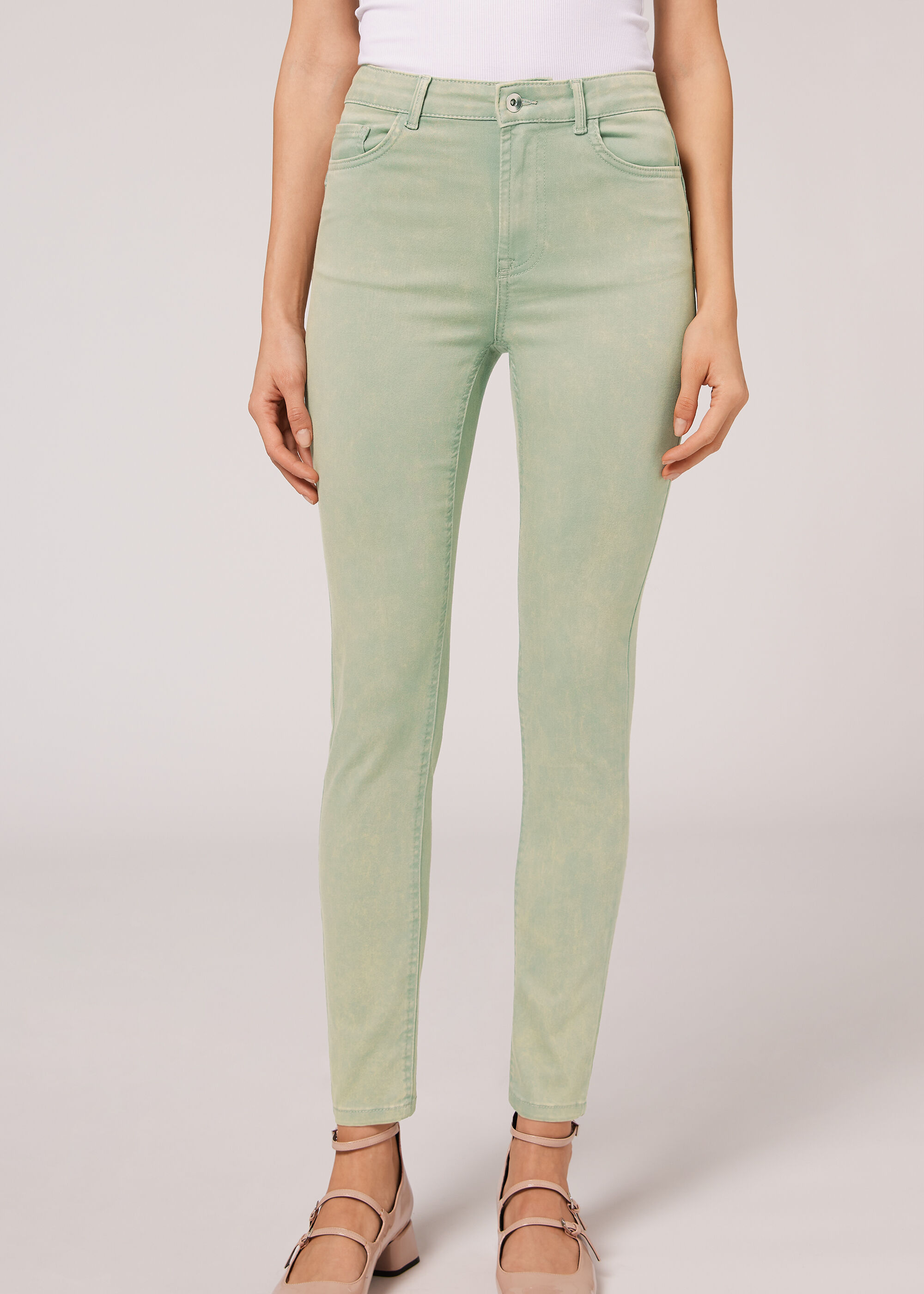 Τζιν High Waist Skinny σε Γραμμή Push Up Soft Touch
