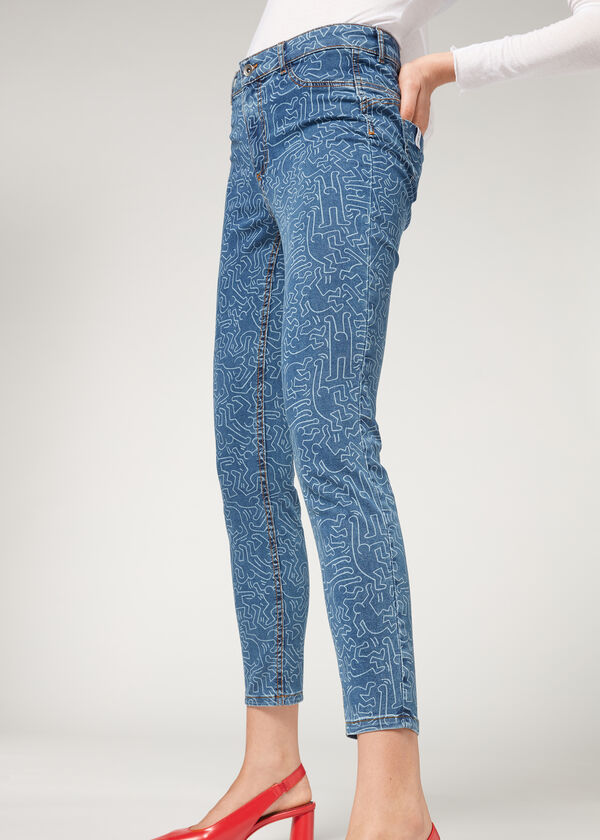 Keith Haring™ Soft Touch Push Up Jeans