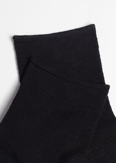 Kurze Socken aus Leinen und Viskose