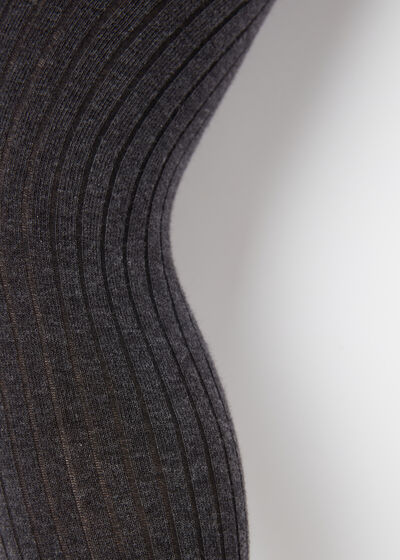 Dievčenské bavlnené vrúbkované pančuchové nohavice