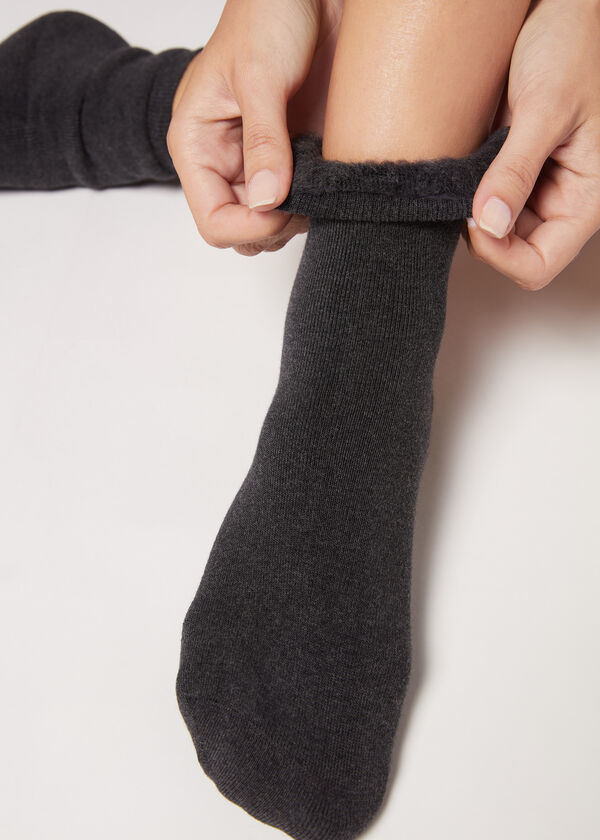 Nízke bavlnené termo ponožky