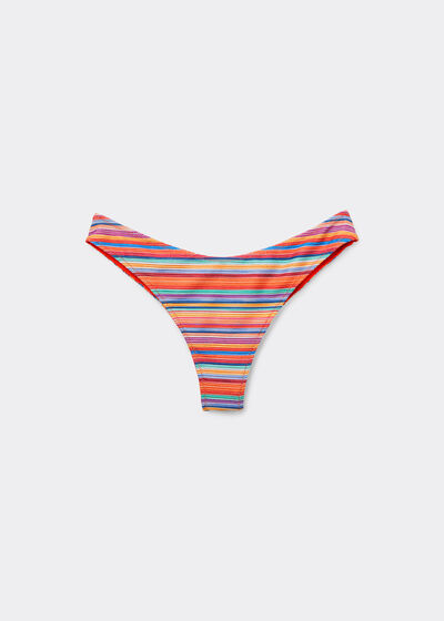 Brazilian Bikini Bottoms Colorful Stripes