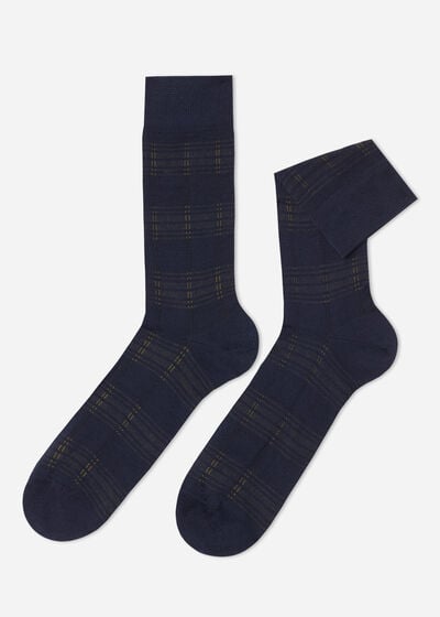 Ανδρικές Κοντές Κάλτσες με Μερσεριζέ Νήμα σε Κλασικό Στυλ