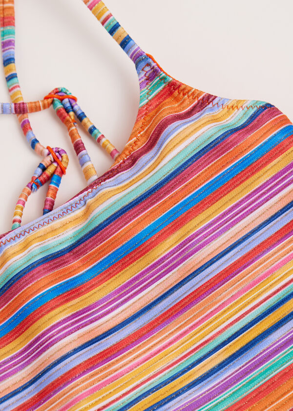 Swimsuit Girls' Colorful Stripes