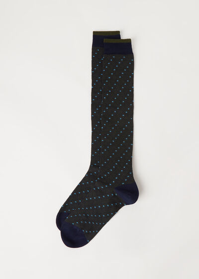 Men’s Diamond Jacquard Long Socks