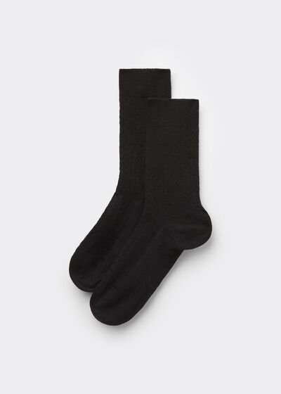 Men’s Patterned Cashmere Socks