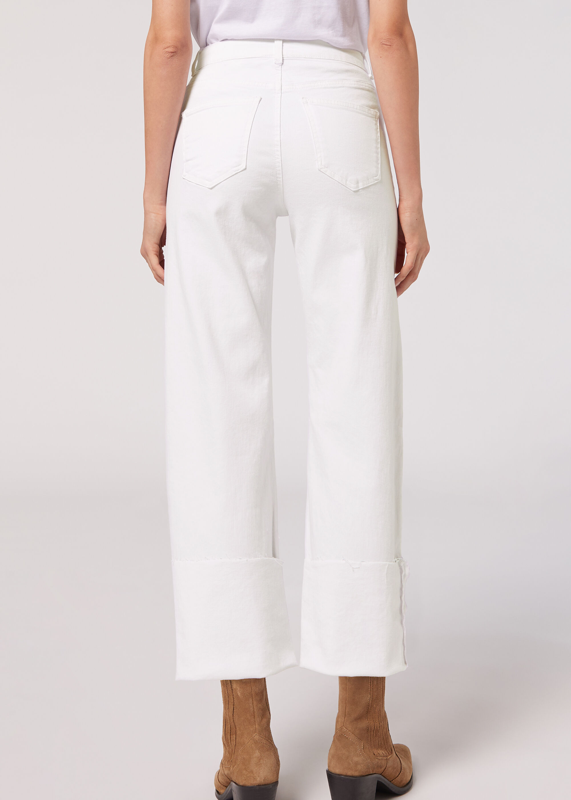 Jean culotte avec revers