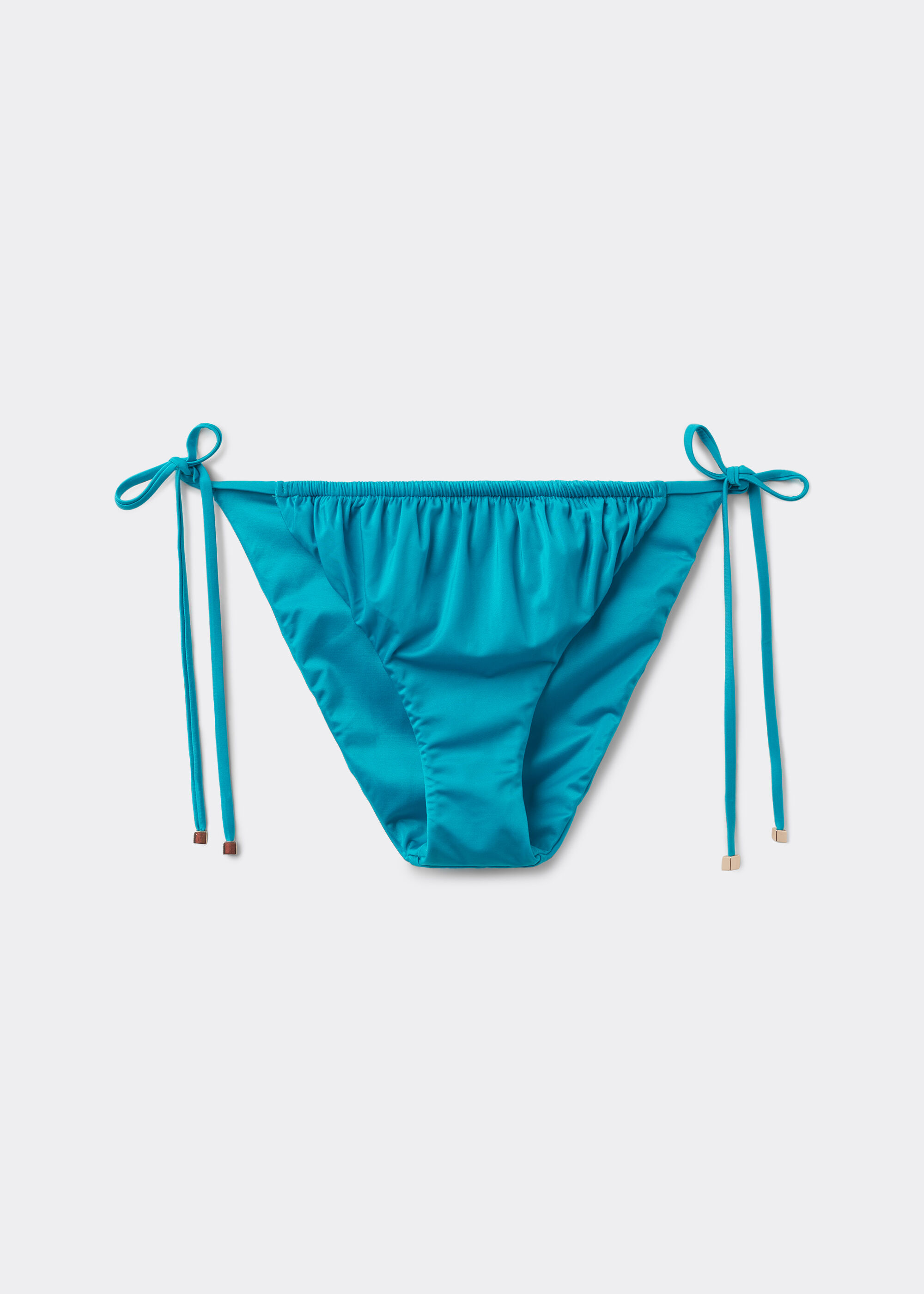 Tie Bikini Bottoms Shiny Satin