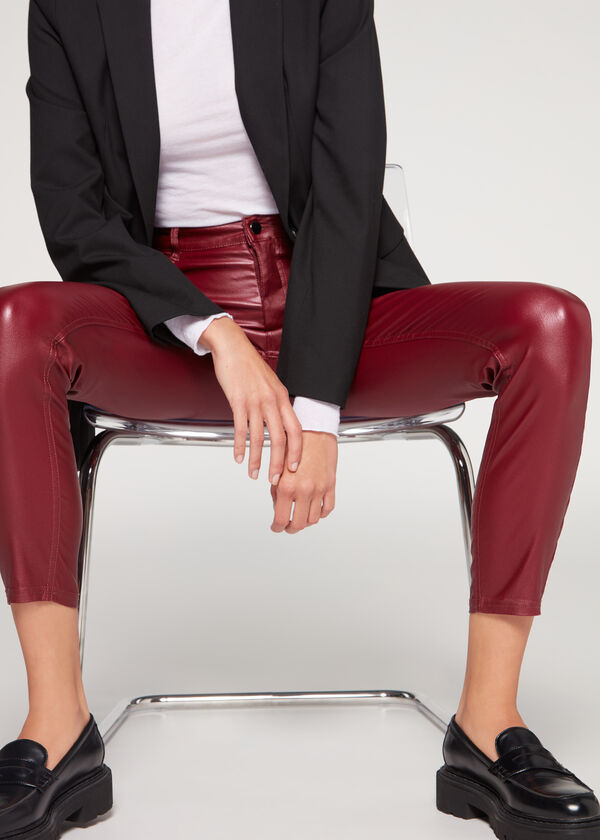 Leather Effect Skinny Leggings