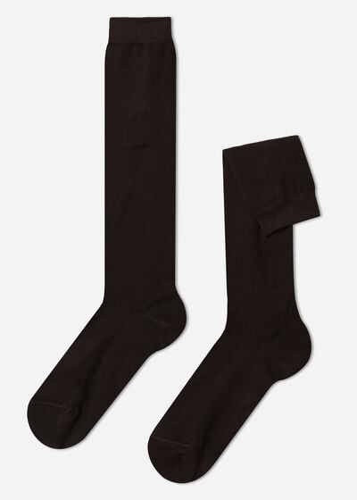 Pánske dlhé teplé bavlnené ponožky