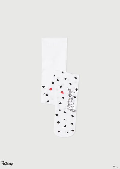 Čarape s gaćicama za djevojčice od mikrovlakana s Disneyevim otiskom 101 dalmatinca