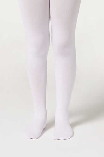 Calzedonia Panti tupido de niña denier 50 soft touch Chica Blanco Tamaño 10-13