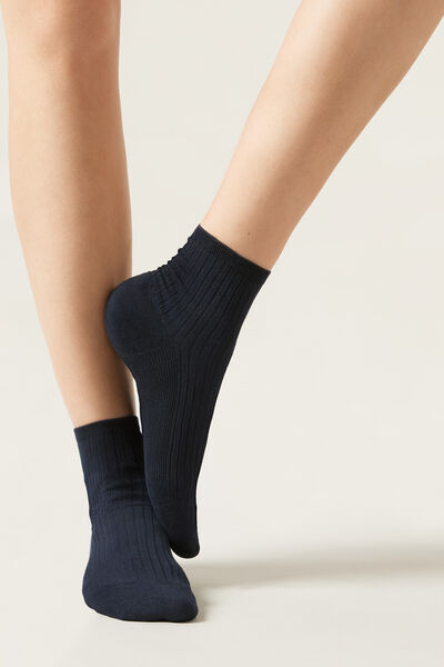 Calzedonia Calcetines de canalé cortos para mujer Mujer  Tamaño 36-38