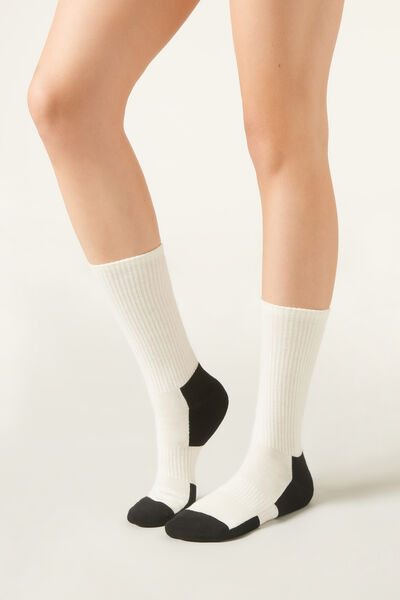 Technical Socks with Wool and Silk Woman Ivory Size TU - Calzedonia - Modalova