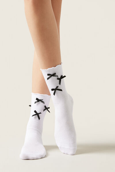 Bows Socks Woman White Size TU - Calzedonia - Modalova