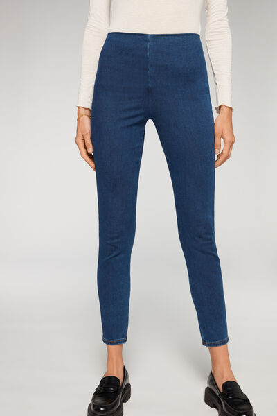 High Waist Skinny Denim Leggings Woman Size XS - Calzedonia - Modalova