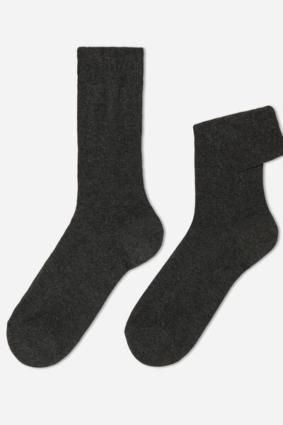 Calzedonia Calcetín con cashmere liso de hombre Hombre Gris Tamaño 37-39