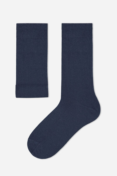 Calzedonia Calcetín con cashmere liso de hombre Hombre Azul Tamaño 40-41