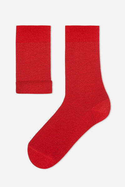 Calzedonia Calcetín con cashmere liso de hombre Hombre Rojo Tamaño 44-45