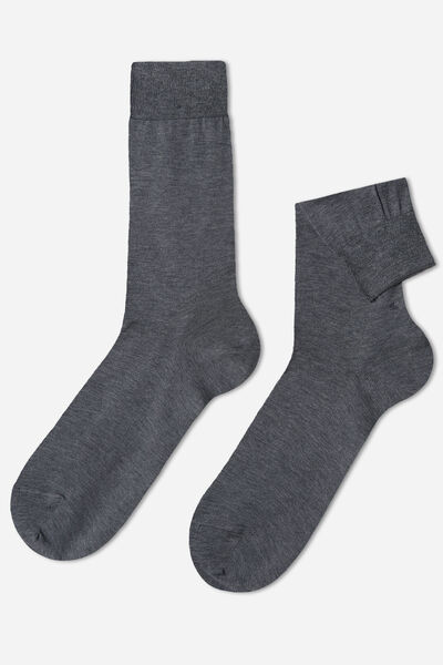 Calzedonia Calcetín con hilo de escocia de hombre Hombre Gris Tamaño 10