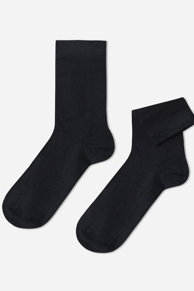 Calzedonia Calcetín corto con lana y algodón de hombre Hombre Azul Tamaño 40-41
