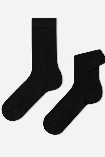 Calzedonia Calcetín corto con lana y algodón de hombre Hombre Negro Tamaño 40-41