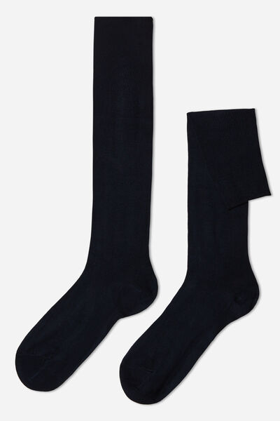 Calzedonia Calcetín largo con cashmere de hombre Hombre Azul Tamaño 37-39