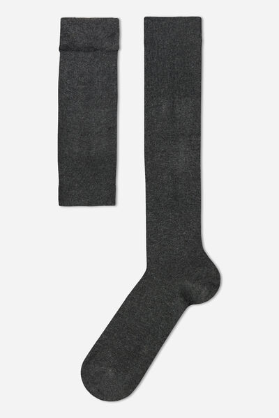 Calzedonia Calcetín largo con cashmere de hombre Hombre Gris Tamaño 46-47