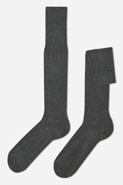 Calzedonia Calcetín largo con cashmere de hombre Hombre Gris Tamaño 37-39