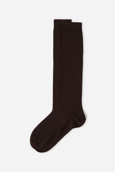 Calzedonia Calcetín largo de algodón para hombre Hombre Marrón Tamaño 40-41