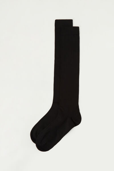Calzedonia Calcetín largo de algodón para hombre Hombre Negro Tamaño 40-41