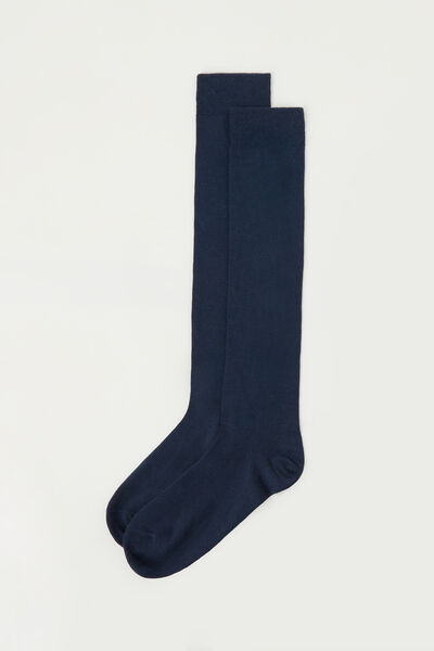 Calzedonia Calcetín largo de algodón para hombre Hombre Azul Tamaño 40-41