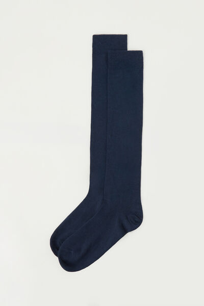 Calzedonia Chaussettes Longues en Coton Thermique pour Homme Homme Bleu Taille 44-45