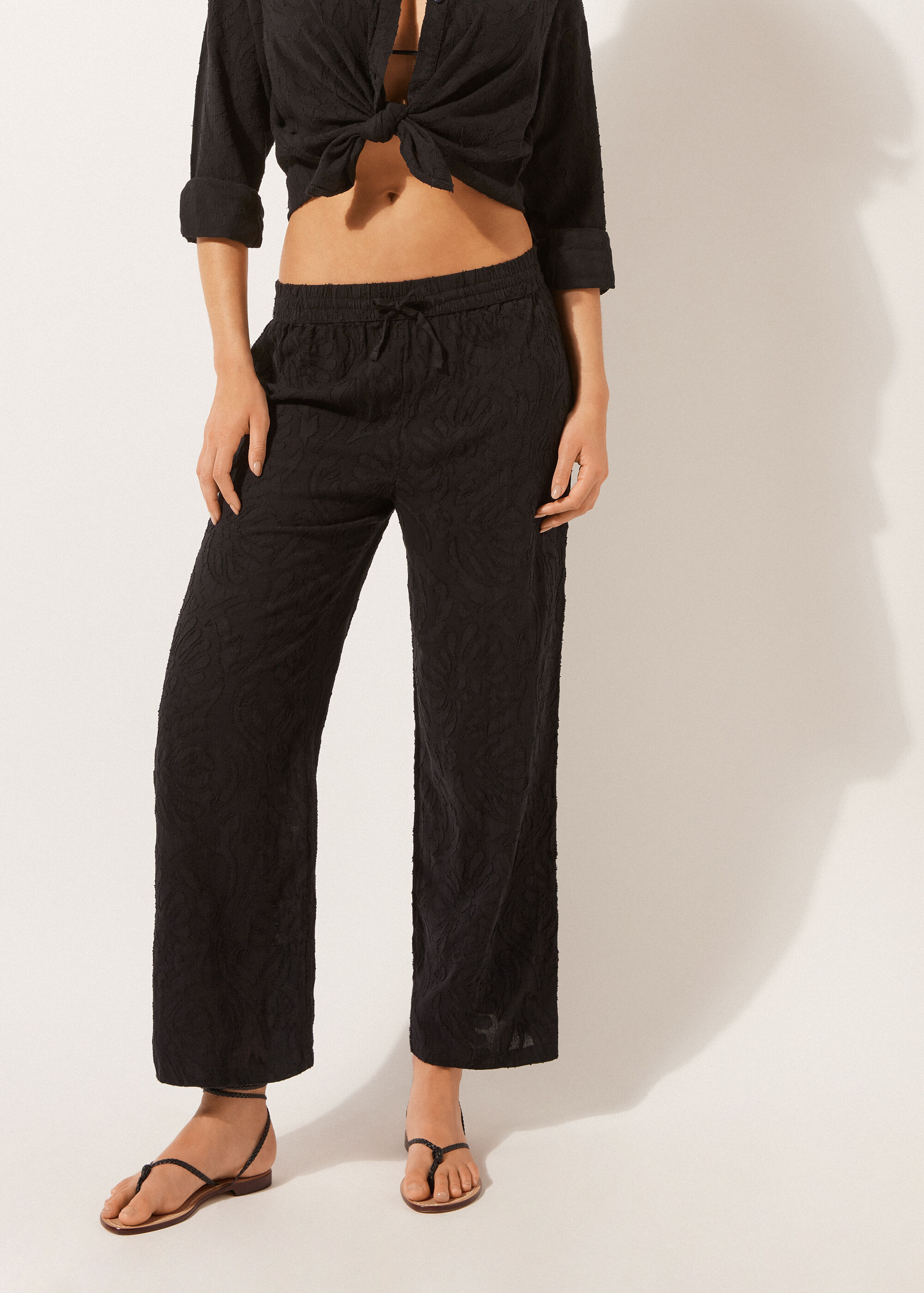 Pantaloni a Palazzo Jacquard