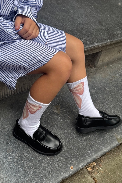 Collants Chaussettes Pour Enfants En Coton - Confortables, Tricot Torsadé - Taille 2-3 Ans - Blanc