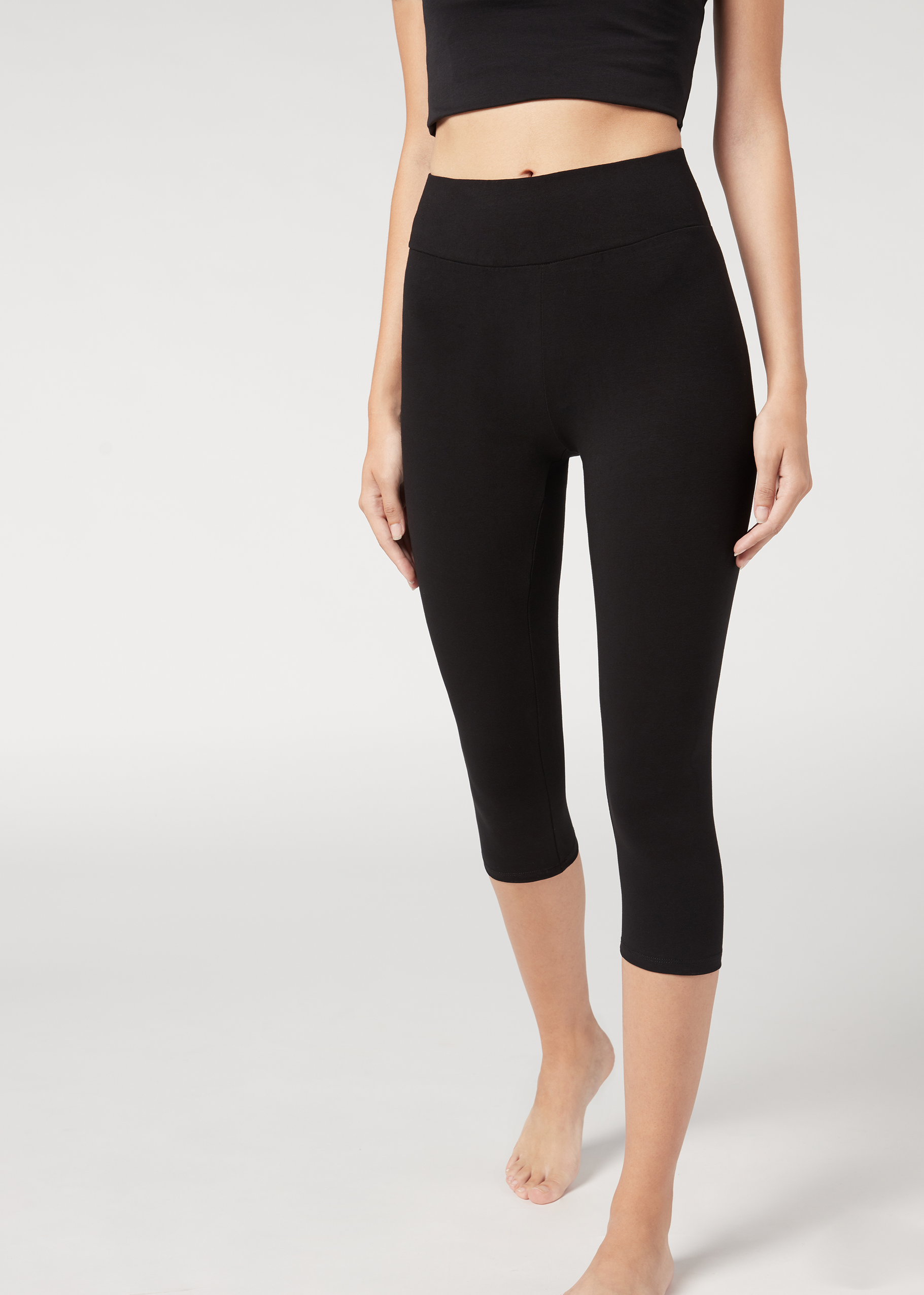 Cropped Cotton Leggings - Calzedonia