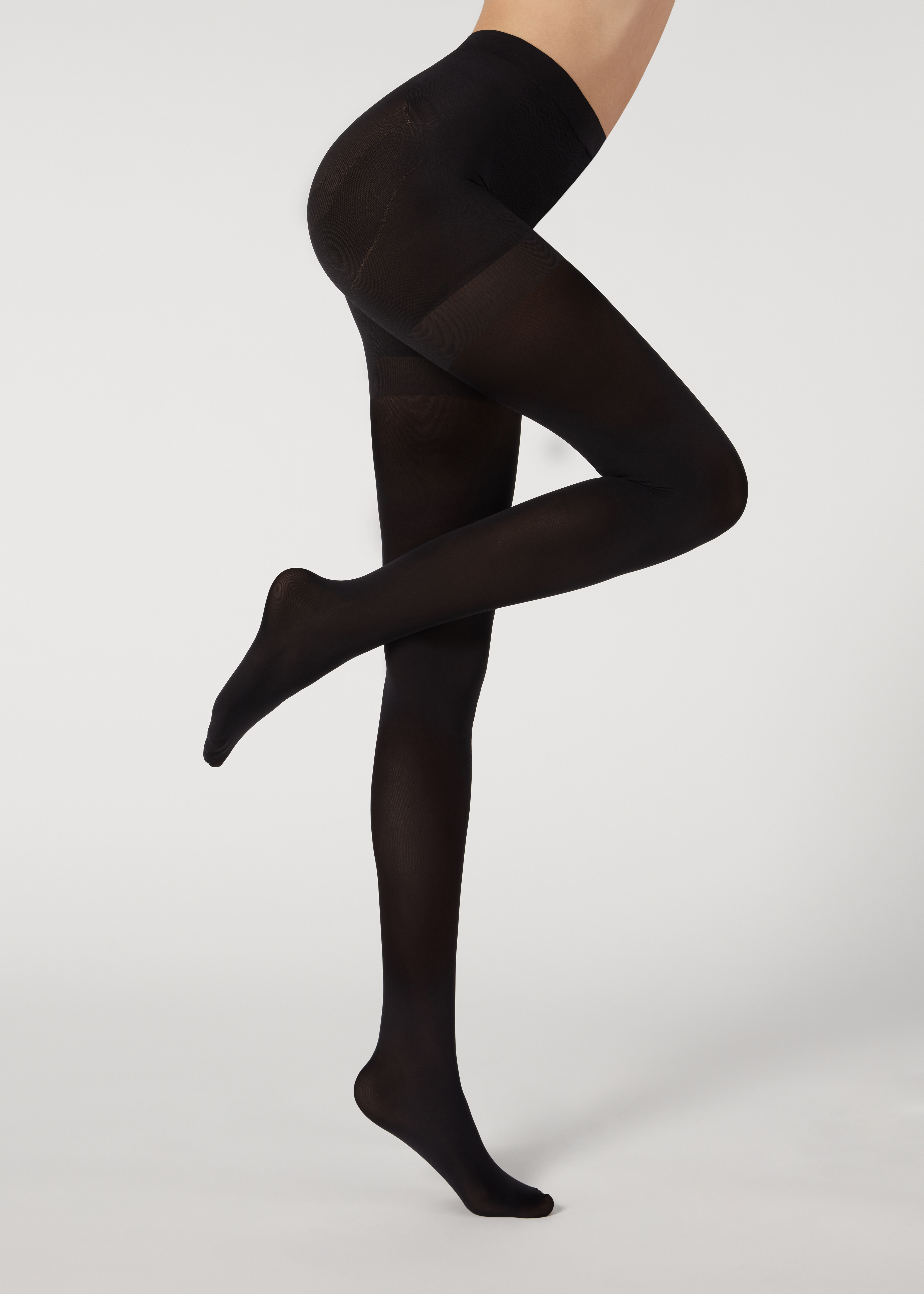 Microfibre Opaque Tights with Iridescent Diamanté Appliqué