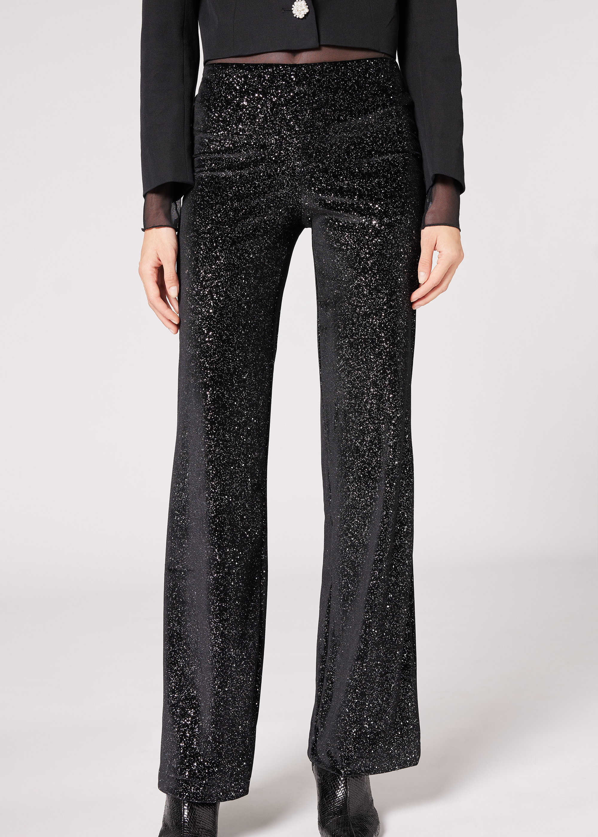 Velvet Palazzo Leggings with Glitter - Calzedonia