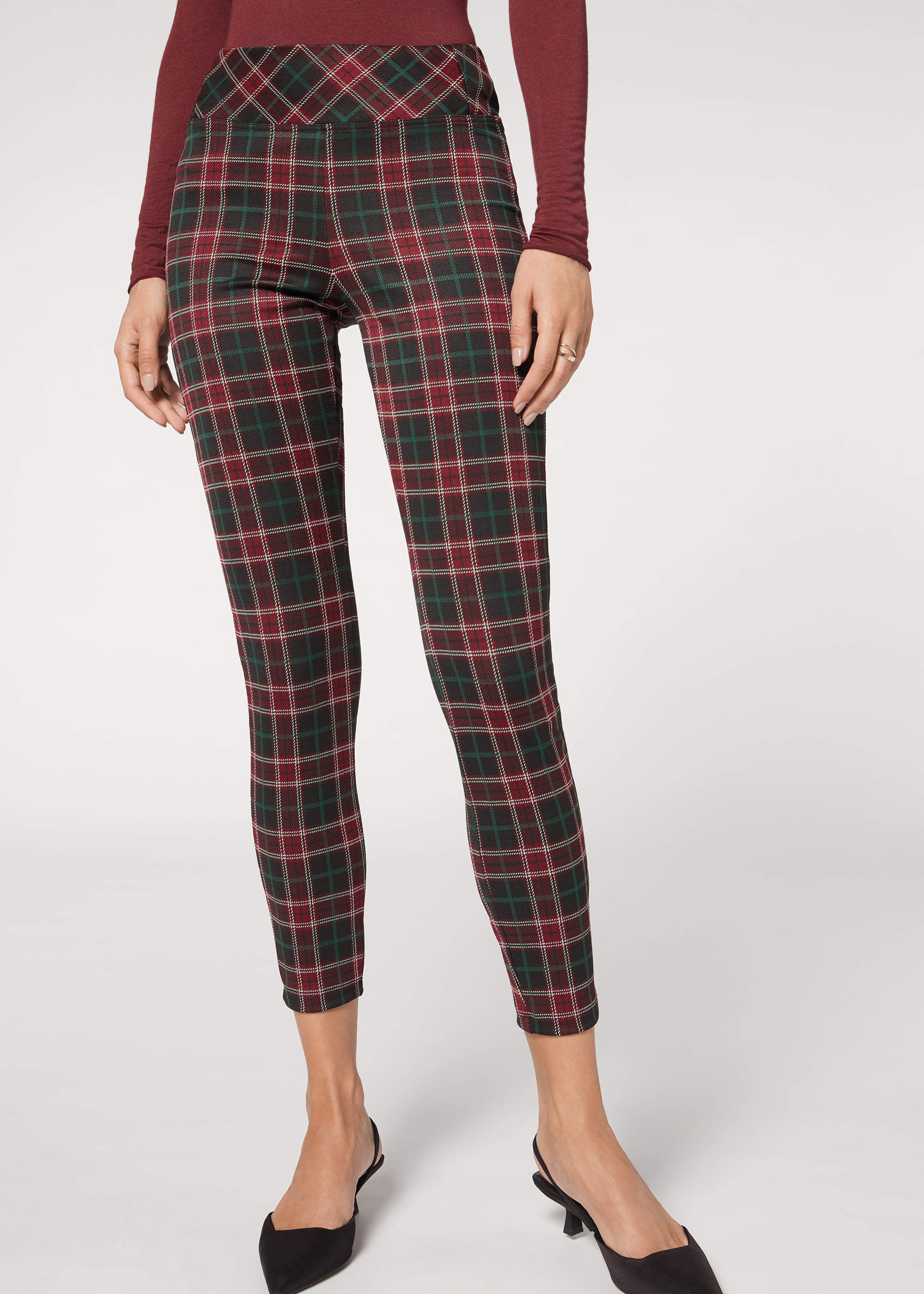 leggings plaid