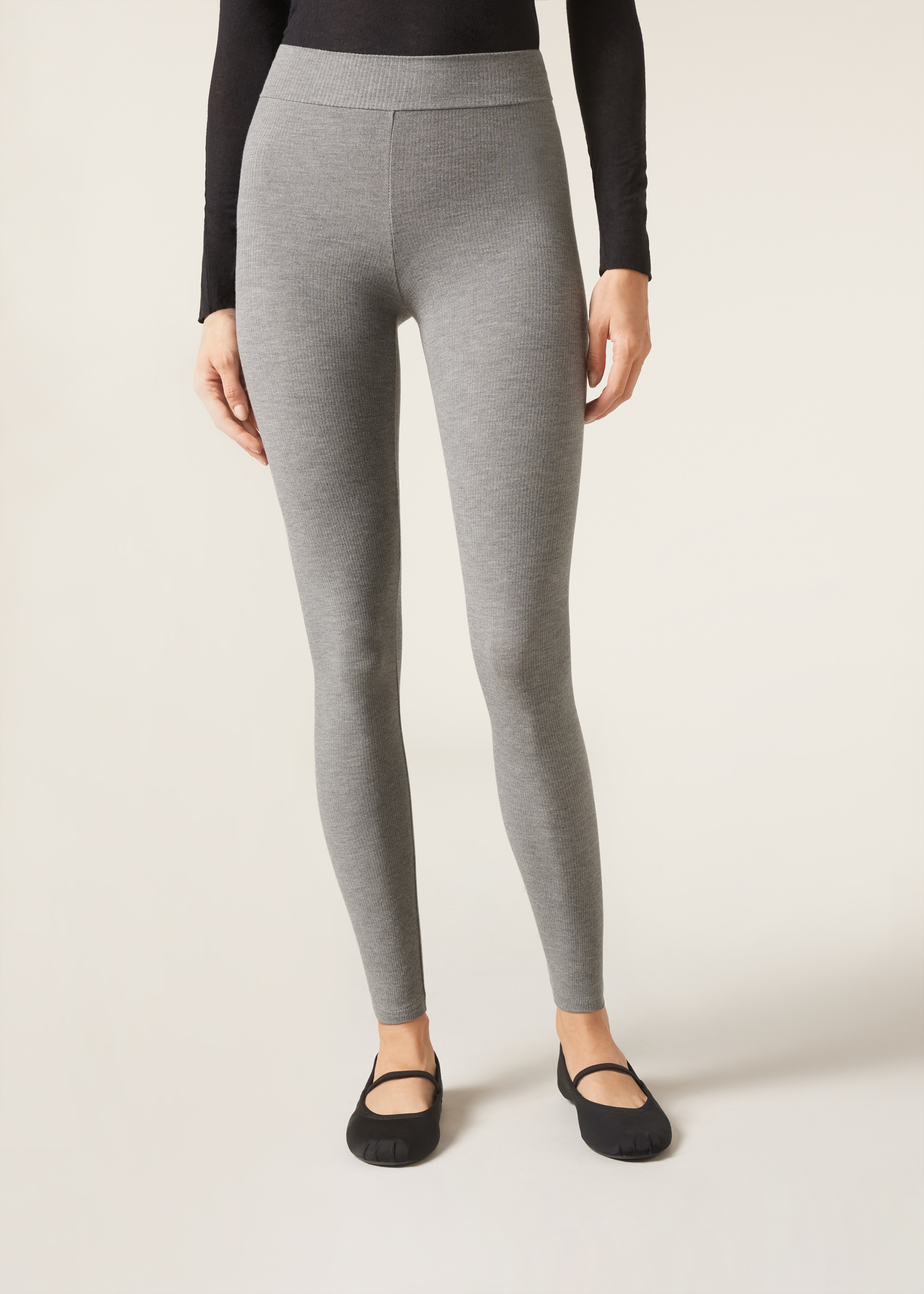 Fine Ribbed Seamless Sport Leggings - Calzedonia