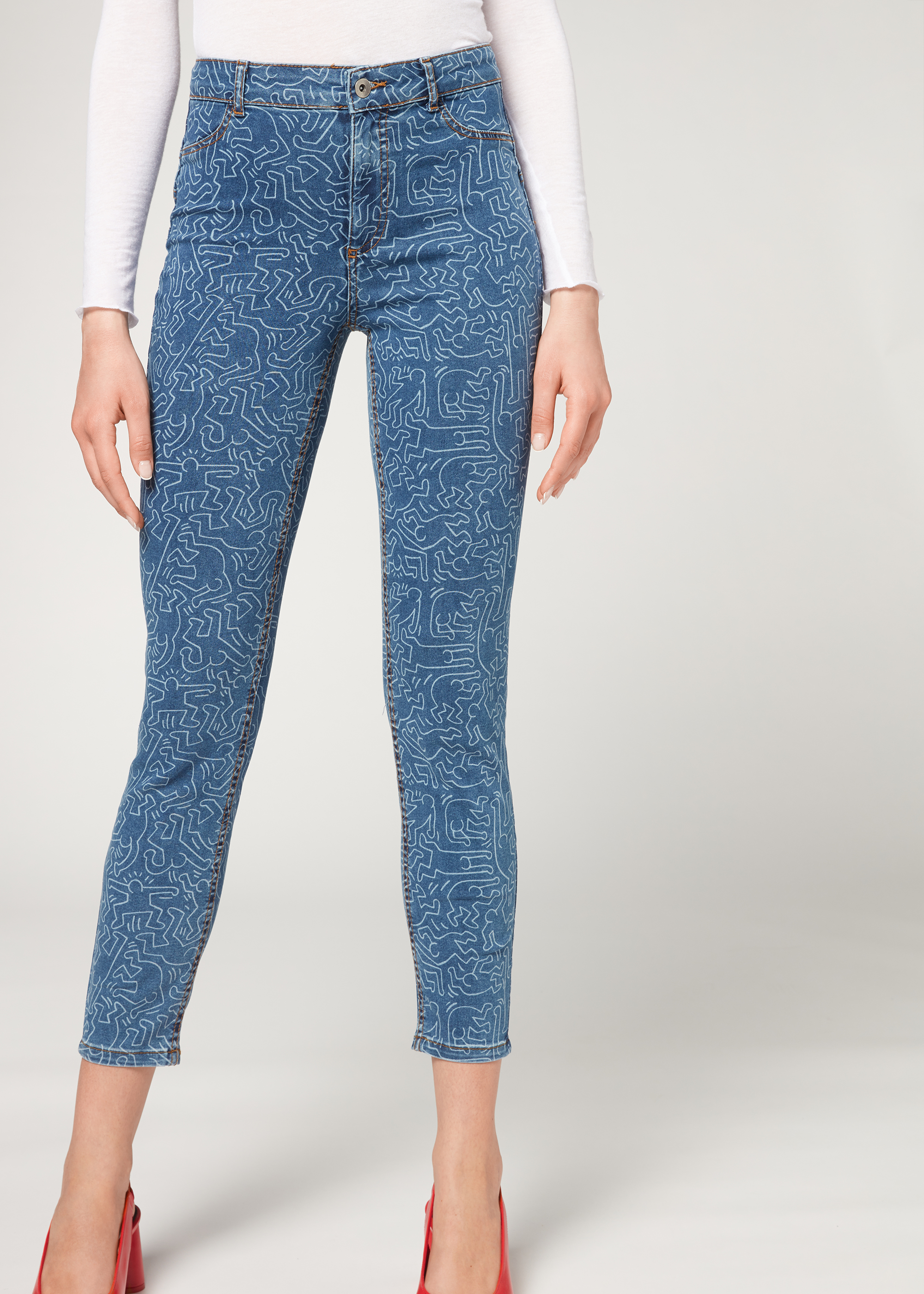 Keith Haring™ Soft Touch Push-Up Jeans 