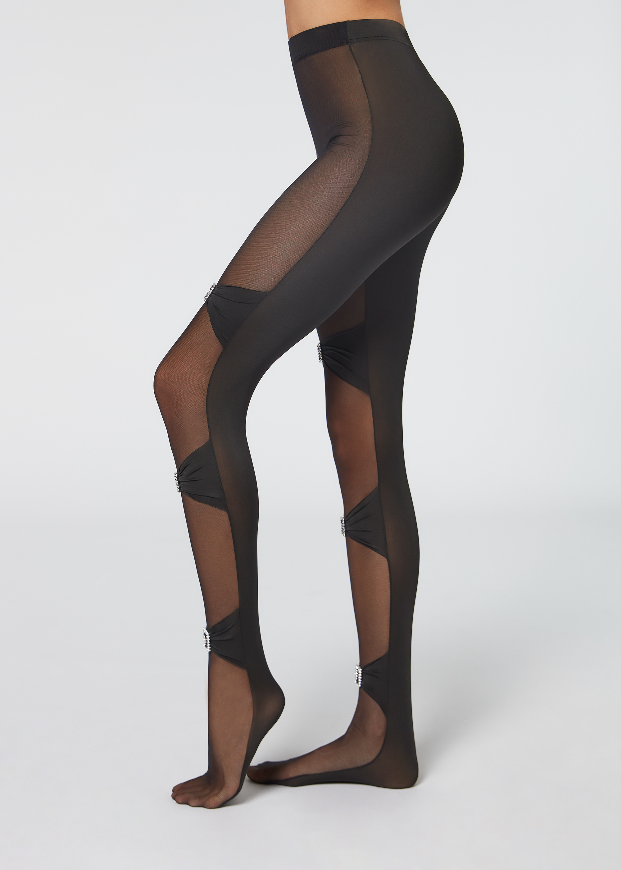 Fishnet Leggings with Sparkly Rhinestones - Calzedonia