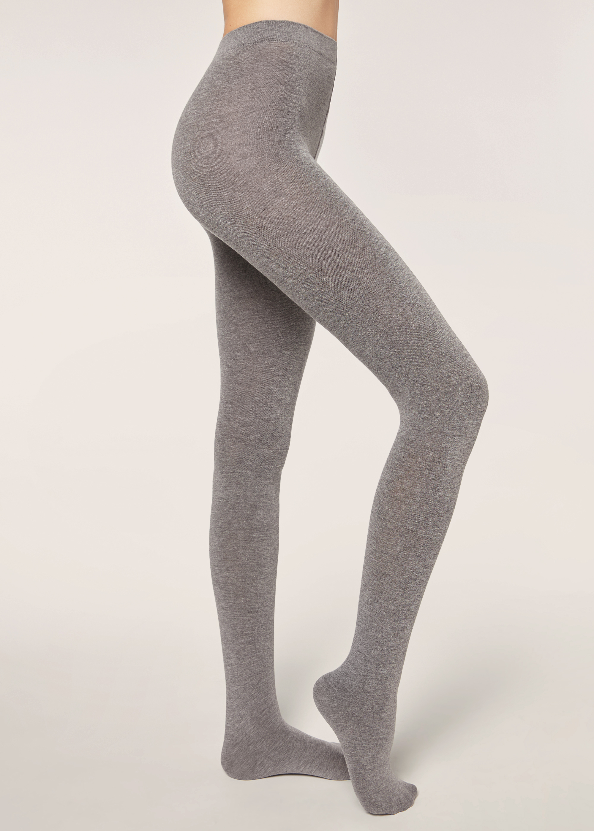 Calzedonia Soft Modal and Cashmere Blend Tights - Gray - Tights